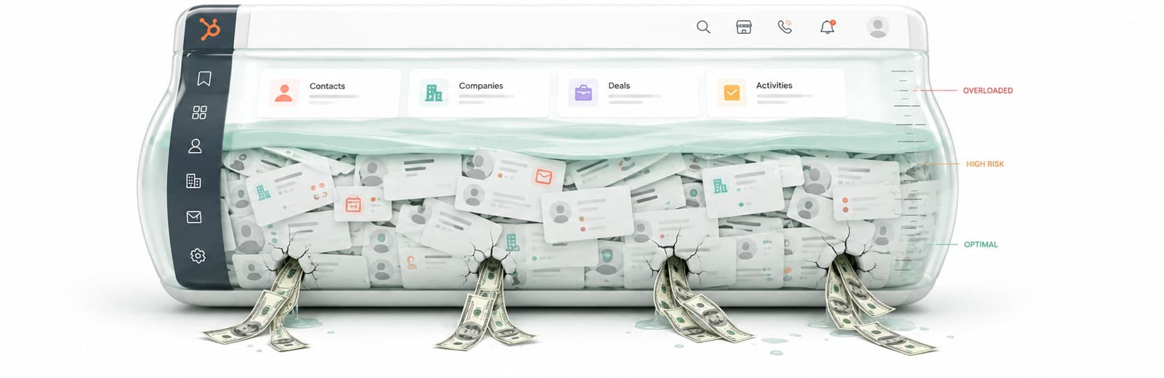 HubSpot CRM overflowing with bloat — leaking revenue